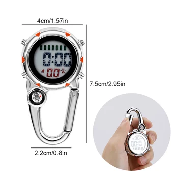 Skaitmeninis karabino laikrodis Klipas Sportinis laipiojimo priedai Nešiojamas LCD žadintuvas Kuprinė Fob diržo laikrodis