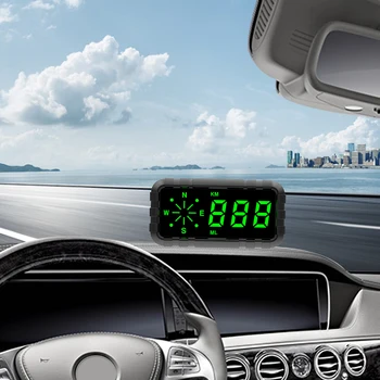 skaitmeninė greičio signalizacija Naujausias C3010 universalus visoms transporto priemonėms Greičio odometro rida HUD Compass GPS spidometro ekranas
