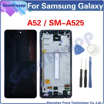 skirta Samsung Galaxy A52 A525 A525F A525M LCD ekranas Jutiklinio ekrano skaitmeninimo įrenginio surinkimas Remonto dalių keitimas