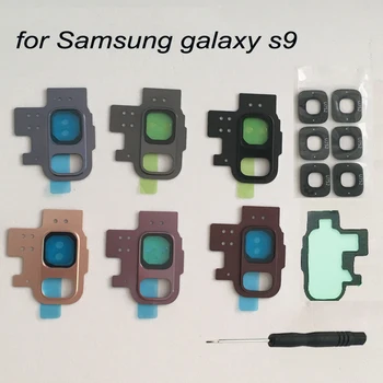 skirta Samsung Galaxy S9 G960 G960F G960FD G960U Originalus telefono korpusas Naujas galinės kameros stiklo objektyvas Galinė kamera Apsauginis stiklas + įrankiai