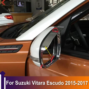skirta Suzuki Vitara Escudo 2015 2016 2017 Chrome šoninių durų galinio vaizdo veidrodis Sun Rain Visor Cover Apdailos rėmas Automobilio stilius