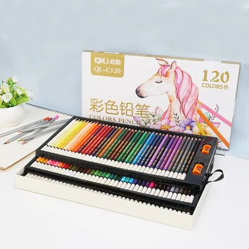 Spalvoti pieštukai 120 spalvų rankomis dažytų dėžučių riebių spalvų pieštukų suaugusiųjų dailės tapyba spalvotais pieštukais