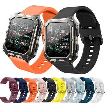 Sportinis silikoninis dirželis C20 Pro Smart Watch Band 22mm pakaitinė apyrankė C20 Pro apyrankei Correa Pulseira priedai