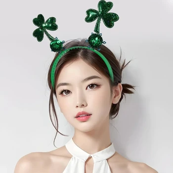St. Patricks Day Headpiece Patrick Leaf Headband for Irish Day Party Drop Shipping