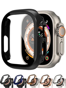 Stiklas+dėklas, skirtas Apple Watch Ultra 49 mm kompiuterio buferis + ekrano apsauga Grūdintas Apple Watch Ultra 2 dangtelis 49MM correas priedai