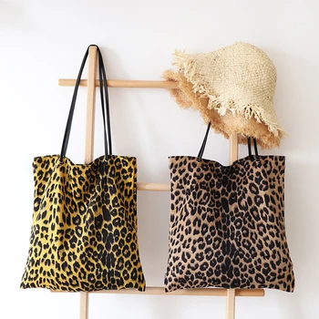 Stilingas leopardo atspaudas Pečių krepšys Mados pareiškimas Pečių krepšysShoulder krepšiai Drobinė rankinė