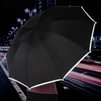 Super didelis moteriškas skėtis sustiprintas prabangus apverstas skėčiai Automatiniai stiprūs skėčiai Lengvi Parapluie lietaus įrankiai