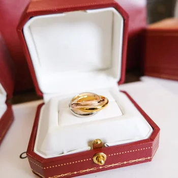 Suporuota pora 925 svarų sterlingų sidabriniai nerimo žiedai moterims Vyrų poros sužadėtuvės Rožinis auksas Y2k Vintažinė antistresinė dovana Prabanga