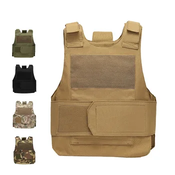 Tactical Army Vest Down Body Armor Plate Tactical Airsoft Carrier Vest CP Camo