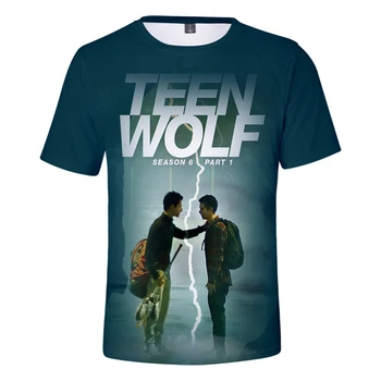 Teen Wolf 3D marškinėliai Vyrai Moterys Karštas išpardavimas Mada Spausdinti Populiarus kvėpuojantis paauglys Vilkas o-kaklas Trumpomis rankovėmis Trišakiai