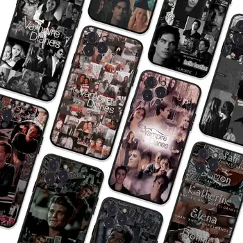 The Vampire Diaries Damon Phone Case for iPhone 14 11 12 13 Mini Pro XS Max Cover 6 7 8 Plus X XR SE 2020 Funda Shell