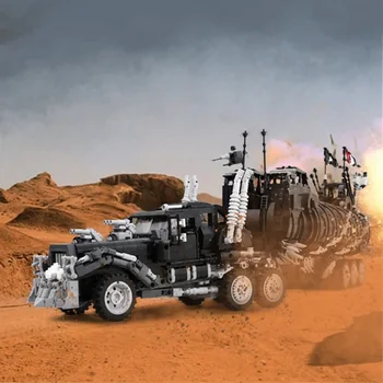 The War Rig Maded Tractor Truck Vehicle Building Block Set High-Tech Military Desert Maxed Car Brick Model Toys Pasidaryk pats vaikams dovana