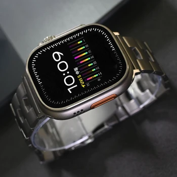 Titano dirželis Apple Watch Ultra 2 49 mm apyrankė 9 serijai 8 7 45 mm 41 mm verslo juosta, skirta iWatch SE 6 5 4 3 se 44mm 42mm