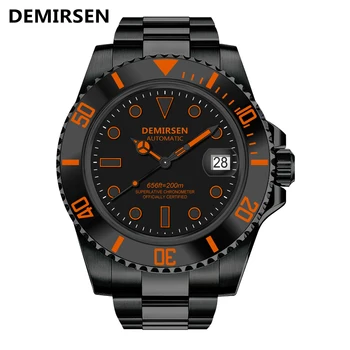 Top prekės ženklo sportinis vyriškas mechaninis rankinis laikrodis Šviečiantis safyras Prabangus automatinis laikrodis Vyriškas nerūdijančio plieno vandeniui atsparus laikrodis