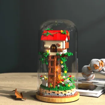Tree House Micro Building Blocks Deimantinis surinktas 3D modelis 