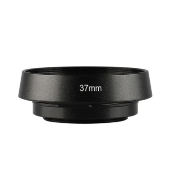 Universalus 37 mm metalinis įsukamas trumpo objektyvo gaubtas Juodas fotoaparatas Fotografavimo priedas Nikon Canon Sony DSLR fotoaparatas