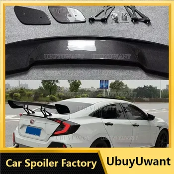 Universalus automobilio stiliaus anglies pluošto raštas Galinis bagažinės spoileris GT sparnas Honda Civic 10-osios kartos sedanui 4 DoorSpoiler