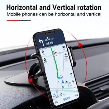 Universalus prietaisų skydelis Automobilinio telefono laikiklis 360 laipsnių mobiliojo telefono stovo rankena automobilio reguliuojamame mobiliojo telefono laikiklio laikiklyje