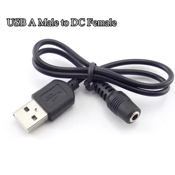 USB A tipo vyriškas kištukas į 1.35x3.5mm nuolatinės srovės keitiklį Maitinimo lizdo jungtis Prailginimo laidas Įkroviklio laidas planšetiniam kompiuteriui