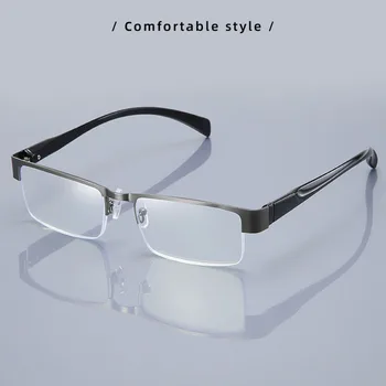 UVLAIK Anti Blue Light skaitymo akiniai vyrams pusės rėmelio kvadratiniai akiniai Moterys Retro optiniai presbiopiniai akiniai +1.50 +2.50