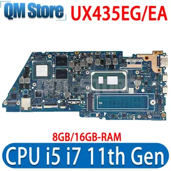 UX435EG Pagrindinė plokštė W/I5-1135G7 I7-1165G7 skirta ASUS UX435E UX435EA UX435EAL BX435E RX435E UX435EGL nešiojamojo kompiuterio pagrindinei plokštei 8GB/16GB-RAM