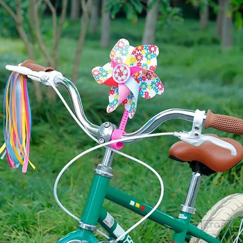 Vaikiškas dviračio vairas Vėjo malūno paspirtukas Besisukantis maži mieli ir smagūs dviračių priedai