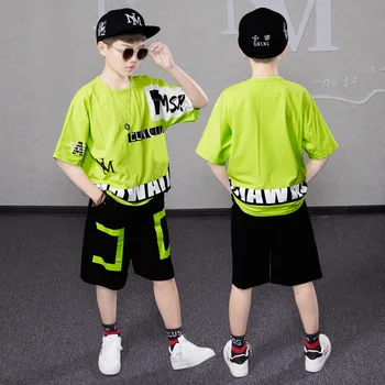 Vaikiški sportiniai kostiumai 12 metų Jaunimas Vaikai Berniukai Paaugliai Drabužiai Vasaros paauglių berniukų drabužių rinkiniai 2022 m Hip Top Vaikų sportiniai kostiumai