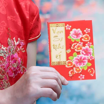 Vietnamo Naujųjų metų raudoni vokai Metai Drakonas Hong Bao Raudoni vokai 2024 Laimingi pinigai Vokai Raudoni paketai Pavasario festivalis