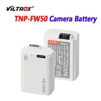 VILTROX TNP-FW50 fotoaparato baterija skirta Sony a5100 a6500 a6400 a6300 a7 a7m2 zev10 rx10 a33 a55 a3000 QX1 mikro viena kamera