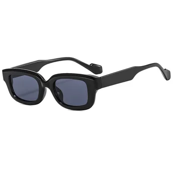 Vintažiniai kvadratiniai akiniai nuo saulės Moteris Vyras Prekės ženklo dizaineris Akiniai nuo saulės Moteriški retro atspalviai Leopardo stačiakampio rėmas Oculos de Sol UV400