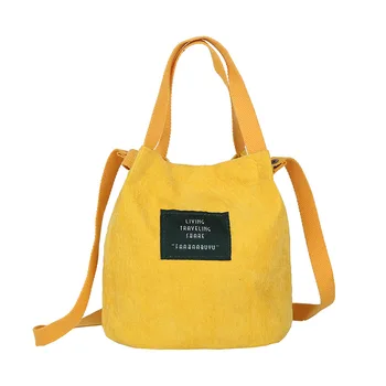 Vintažinės rankinės Velvetas Literatūrinis ir meninis moteriško audinio krepšys per petį Paprastas vienspalvis kibiro audinio krepšys