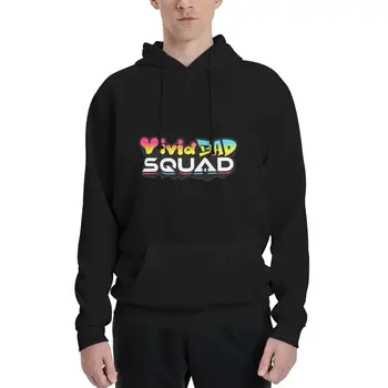 Vivid Bad Squad Poliesterio džemperis su gobtuvu Vyriškas moteriškas megztinis Dydis XXS-3XL