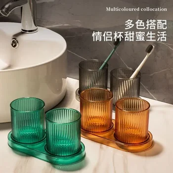 Vonios kambarys Pristatymas Plastikinis gargalas Pagrindinis vanduo Spalvingas viešbučio sultys Dantų šepetėlis Anti-fall Cup Free Simple
