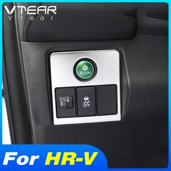 Vtear automobilio priekinių žibintų mygtukų dangtelis Honda HRV HR-V 2015-2021 salono lipdukas Priekinių žibintų perjungimo mygtukai Rėmo stiliaus priedas