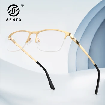 Vyriški receptiniai akiniai šviesiai mėlyni Prabangūs akiniai Skaitymas verslui Trumparegystė Fotochrominiai akiniai Didinamasis didinimas