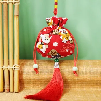 Vėriniai Dėklas Pakabinamas dekoravimas Kutas Sutraukiamas raištis Kinų stiliaus laikymo krepšys Tuščias paketėlis Moteriškas papuošalų krepšys Piniginės maišelis