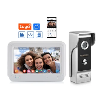 Wifi Tuya vaizdo domofonas Gyvenamasis įėjimas Telefonas Namų apsauga Durų kamera 1080p durų skambutis 2MP Interphone Doorman Privatus namas
