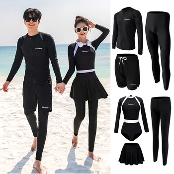 Wisuwore Korėjietiškas nardymo kostiumas Padalinto ilgio maudymosi kostiumėlis Apsauga nuo saulės Greitai džiūstanti poros medūzos kostiumas Snorkeling Suit 2023 Naujas
