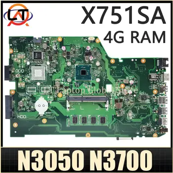 X751SA Pagrindinė plokštė skirta ASUS F751SA A751SA X751S X751SJ F751SJ K751SV F751SV F751SV X751SV A751SV Nešiojamojo kompiuterio pagrindinė plokštė N3050 N3700 4GB