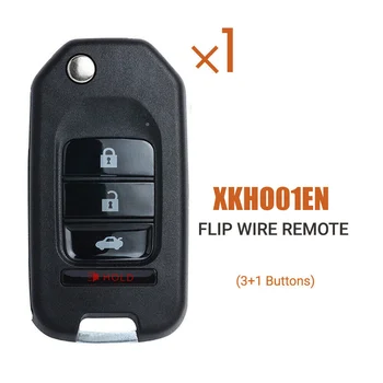 Xhorse XKHO01EN Universal Wire Remote Key Fob 3+1 mygtukas, skirtas Honda Type VVDI raktų įrankiui
