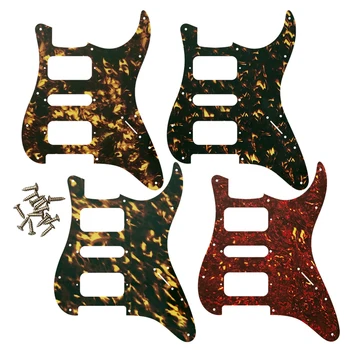 Xinyue JAV\Meksika Fd Strat 11 Screw Holes HSH Two Deluxe Humbuckers Single St Guitar Pickguard No Control Hole Scratch Plate