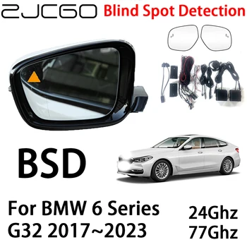 ZJCGO automobilio BSD radaro įspėjimo sistema Aklosios zonos aptikimas Saugaus vairavimo įspėjimas BMW 6 serijos G32 2017 ~ 2023