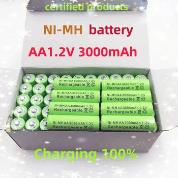 Įkrovimas 100% 4-20 1.2V 3000mAh nikelio vandenilio AA iš anksto įkrautos baterijos CMARA mikrofonams, įvairiems žaislams, AA1.2V