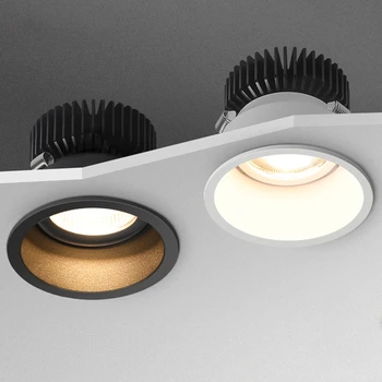 įleidžiami anti glare COB LED žibintai Pritemdomi LED lubų taškiniai žibintai AC110V 220V 3W 10W virtuvės miegamojo vidaus apšvietimui