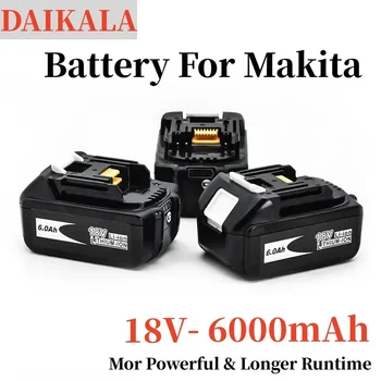 Įrankio baterija Originali Makita18V 6.0Ah ličio jonų įkraunama elektrinio įrankio baterija, pakeičianti LXT BL1860B BL1860 BL1850