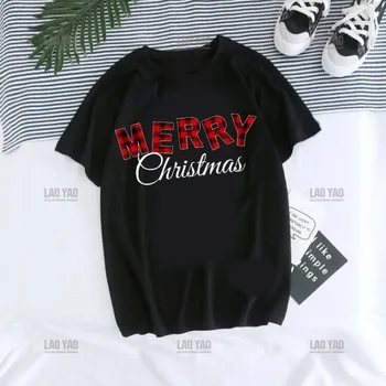 Šiaurės elnių gotika Harajuku Y2k Tshirt Naujųjų metų korėjietiško stiliaus marškinėliai Linksmų Kalėdų atspaudo marškinėliai Xmas Dovanos Mieli elnių trišakiai Viršūnės