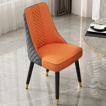 Šiaurės šalių prabangios ergonomiškos valgomojo kėdės Svetainė Restoranas Virtuvė Modernios metalinės valgomojo kėdės Muebles namų baldai MR50DC