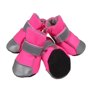 Šunų batai mažiems šunims 4vnt Neslystantys batai ir letenų apsauga Kvėpuojantys vidaus ir žiemos batai Lengvi reguliuojami