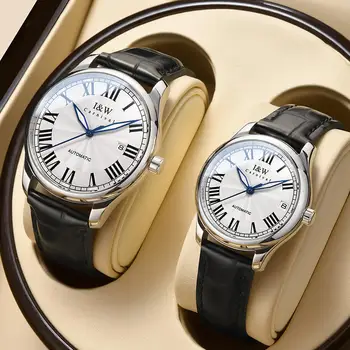 Šveicarija I&W KARNAVALAS Prabangus prekės ženklas Japonija MIYOTA automatiniai mechaniniai vyriški laikrodžiai Safyras Vandeniui atsparus automatinis datos laikrodis 697G