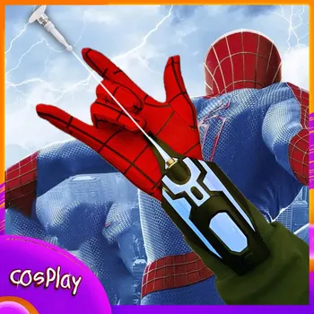 Žmogus voras Šilko žiniatinklio šaudyklės Žaislas Anime Žmogaus voro riešo paleidimo priemonė Cosplay kostiumai Rekvizitai Pirštinės Vaikas Gimtadienis X-mas Dovanų berniukas